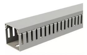 CANALETA PVC RANURADA 2 METROS 60X60 MM